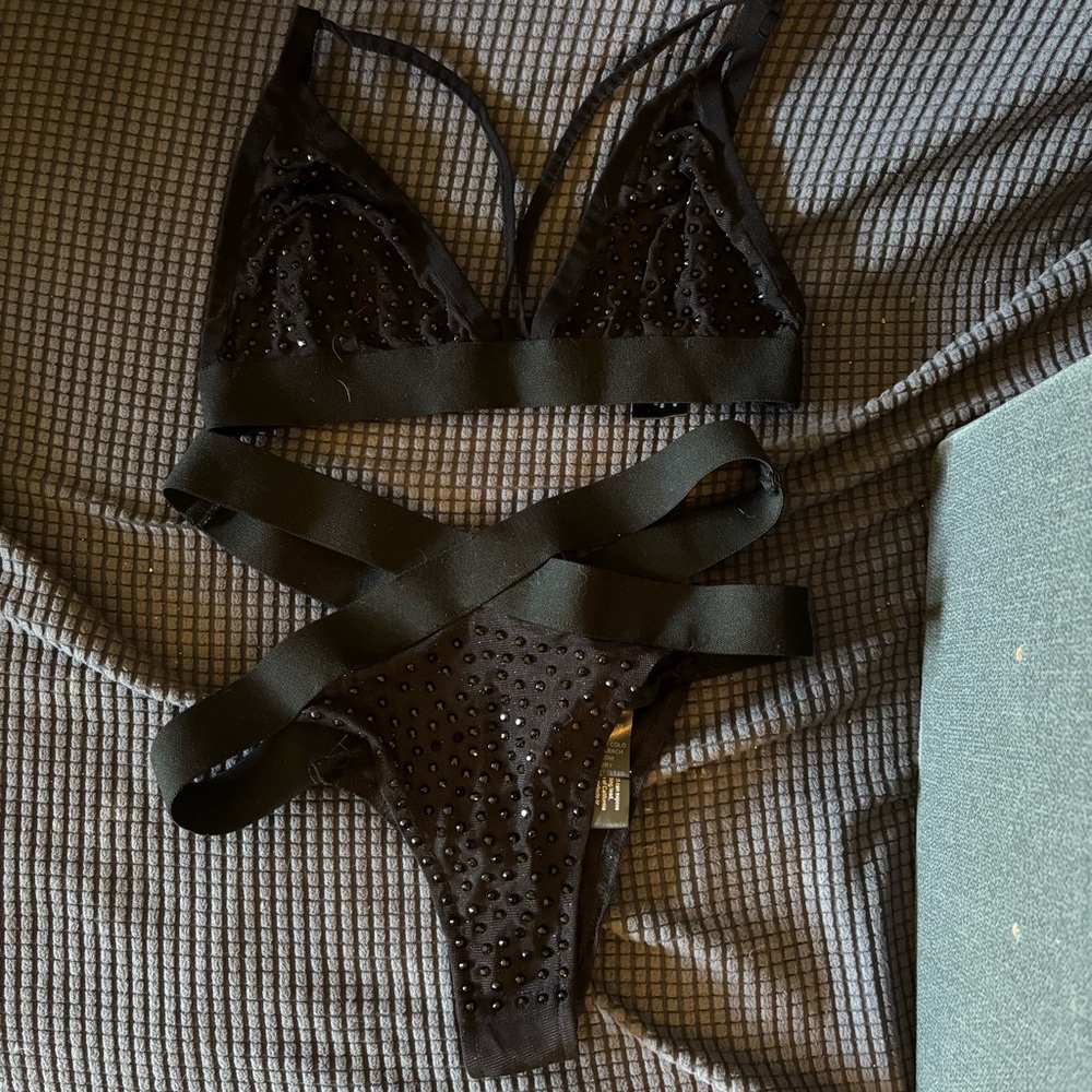 WINDSOR STUDDED DIAMOND LINGERIE SET